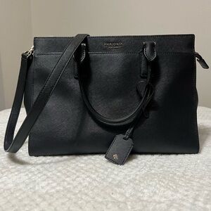 KATE SPADE large Cameron satchel crossbody in black